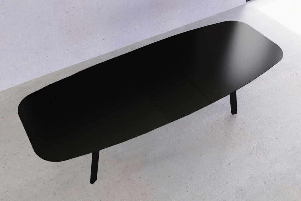 שולחן פינת אוכל נפתח עשוי מתכת דק extendable dining table made of metal