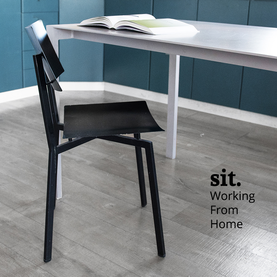 כסא נורדי אורבני שחור מתכת פינת אוכל חדר עבודה